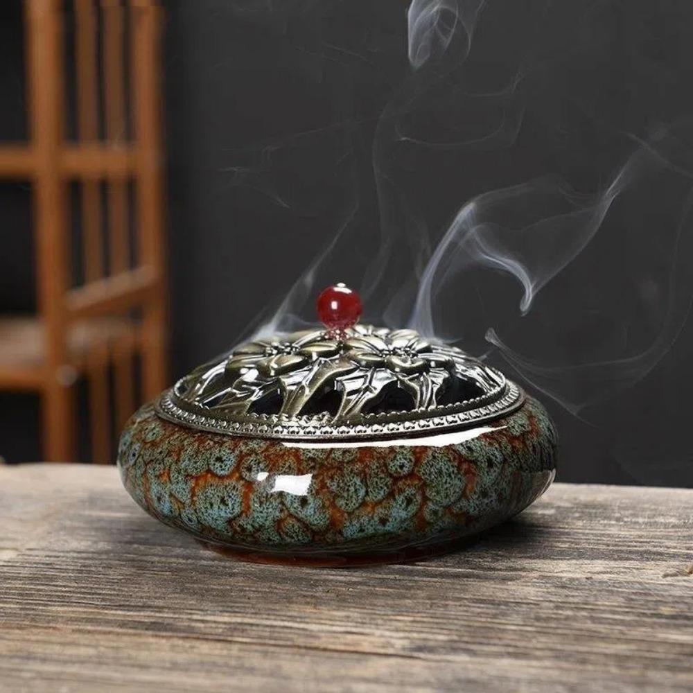 Large Aroma Censer Ceramic Sandalwood Stove New Incense Burner  Home Decoration