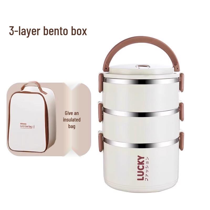 

Stainless Steel 3-Layer Insulated Lunch Box