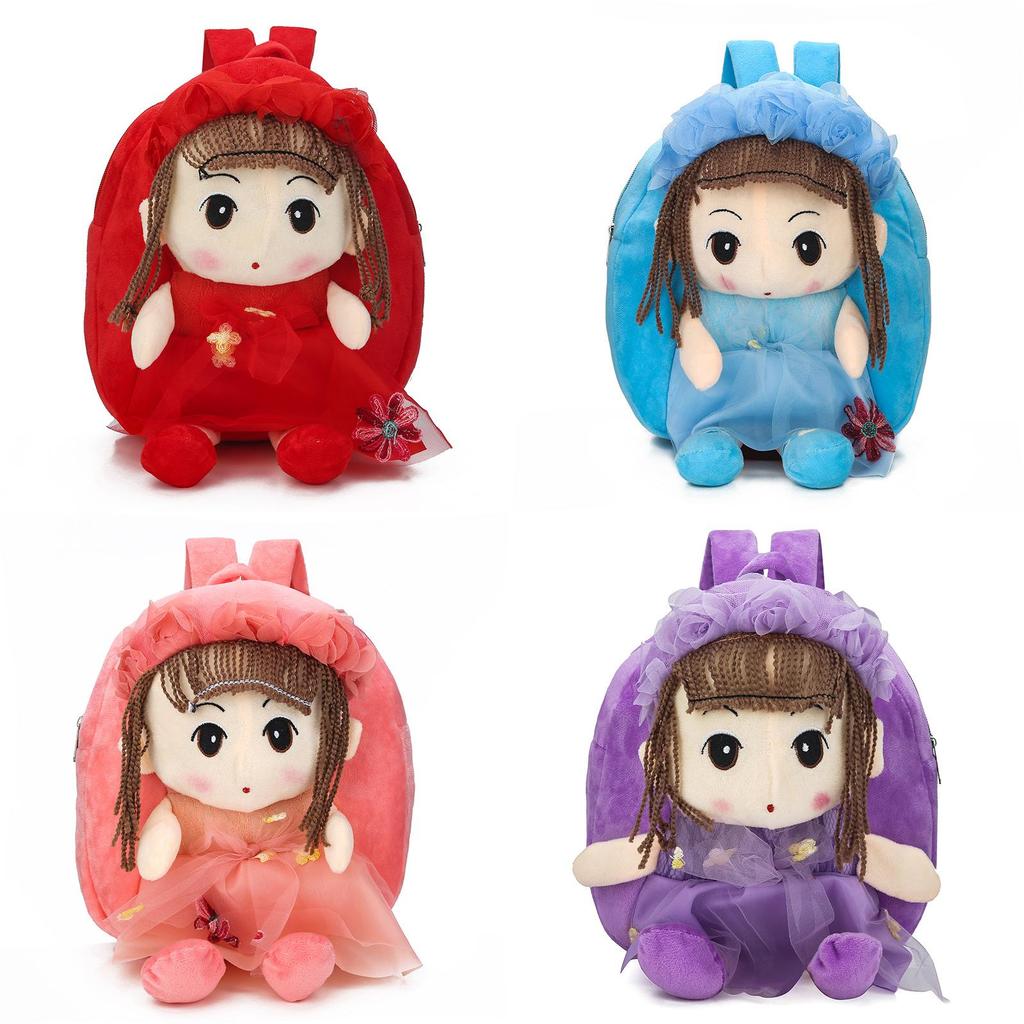Princess Series Plush Girl Backpack With Breathable Nylon And Adjustable Straps For Toddlers And Preschoolers
