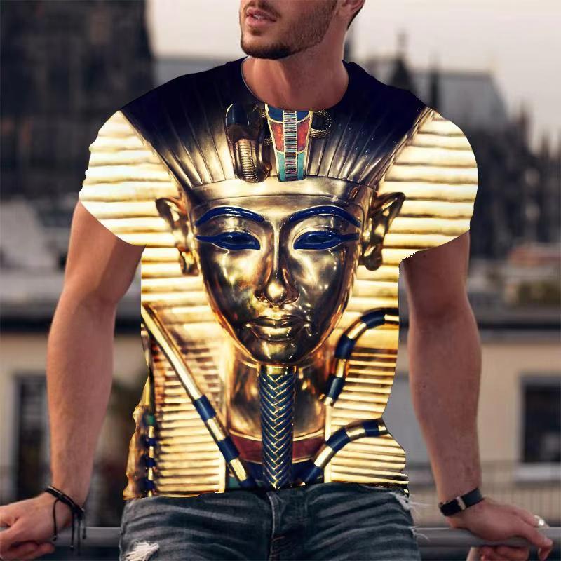 New Ancient Egyptian Pharaoh Graphic T-Shirts Men Women Summer 3D Printed Short Sleeve