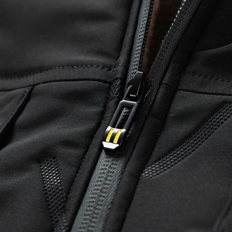 Mao Ren Men's Thickened Winter Hooded Fleece Lined Jacket