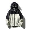 Color-Blocked Windbreaker Jacket for Men, Spring and Autumn Windproof and Waterproof Functional Sports Hooded Windbreaker, Foreign Trade Men's Jacket