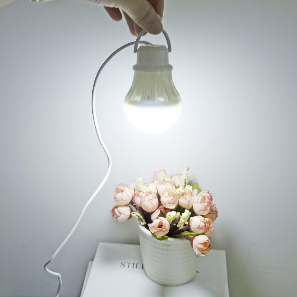 Powerful LED Camping Lantern Portable USB Tent Light 5V 50cm/19in Flashlight Bulb with Powerbank for Desk Bedside Tent Use