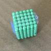 Cub puzzle verde fluorescent de 3 mm Jucărie de decompresie cu bilă magnetică Jucărie DIY