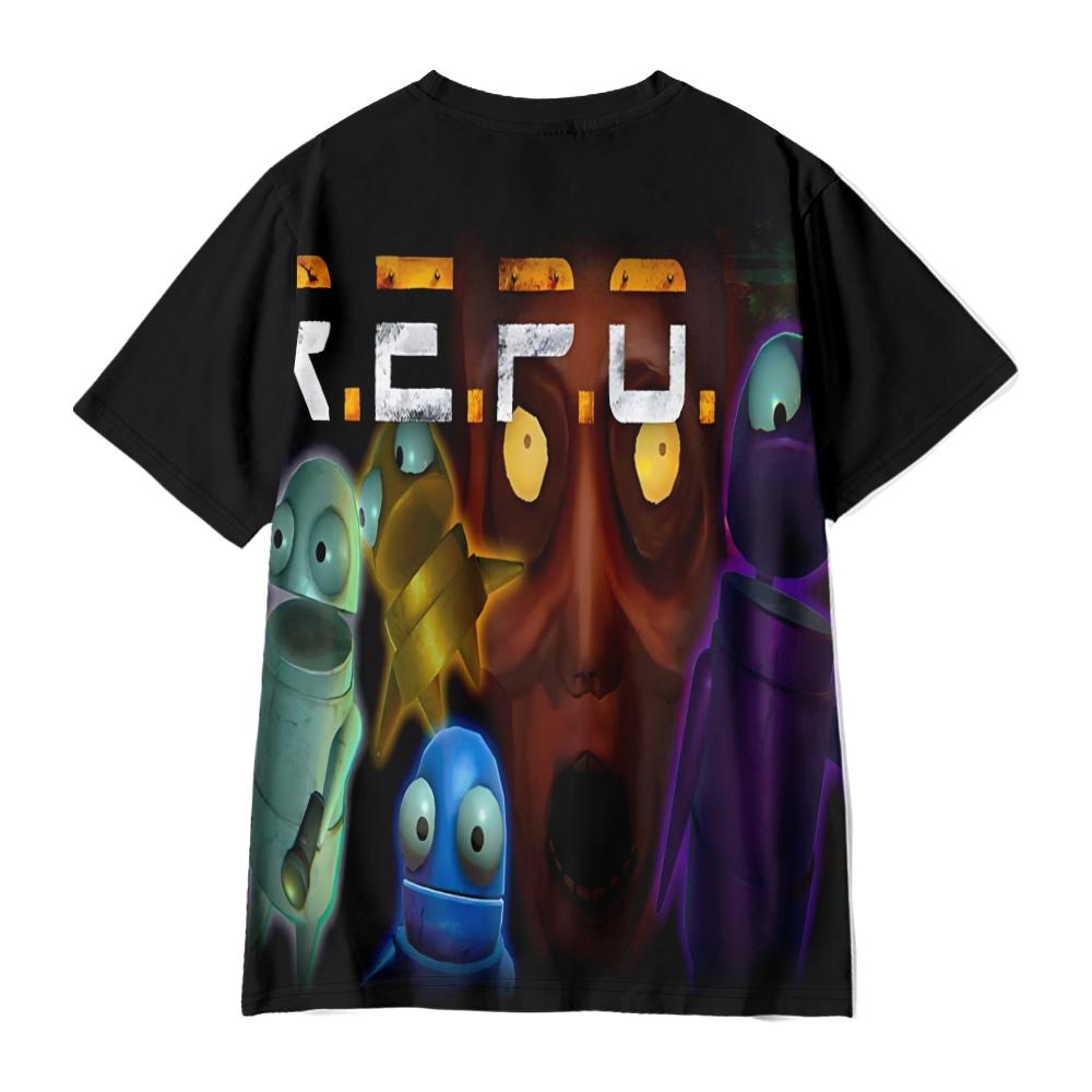 T Shirt for Men Summer Clothing Fitness REPO Printed O Neck T-shirt for Male Oversized Men R.E.P.O T-shirts Tops