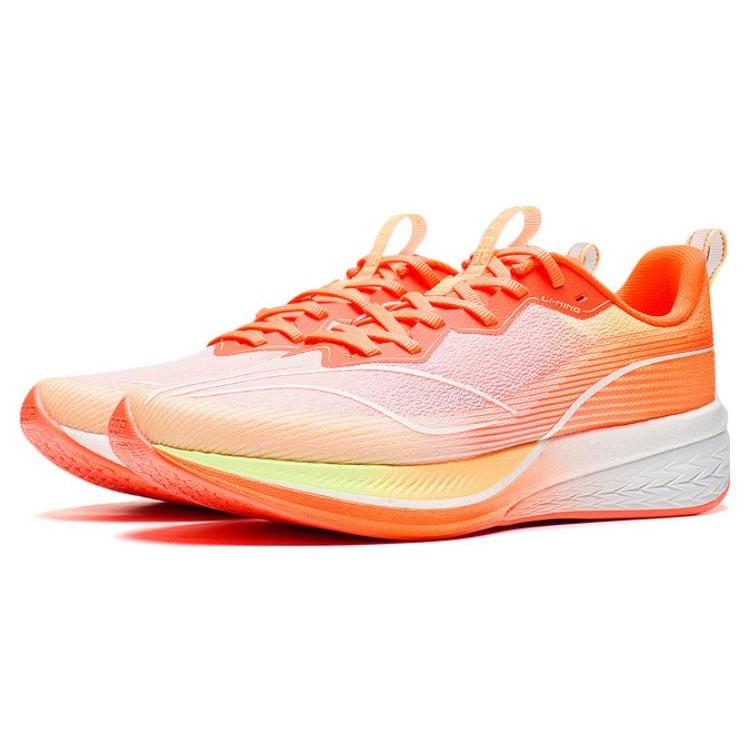 New LiNing Red Hare 6 Pro Cushioning Wear Resistant Low Top Casual Running Shoes Men's Orange ARMT043-10