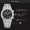 Voller Bling Diamant Uhr für Männer Hip Hop Iced Out Herren Uhren Luxus Quarz Uhr Mann Wasserdicht Chronograph Montre Homme