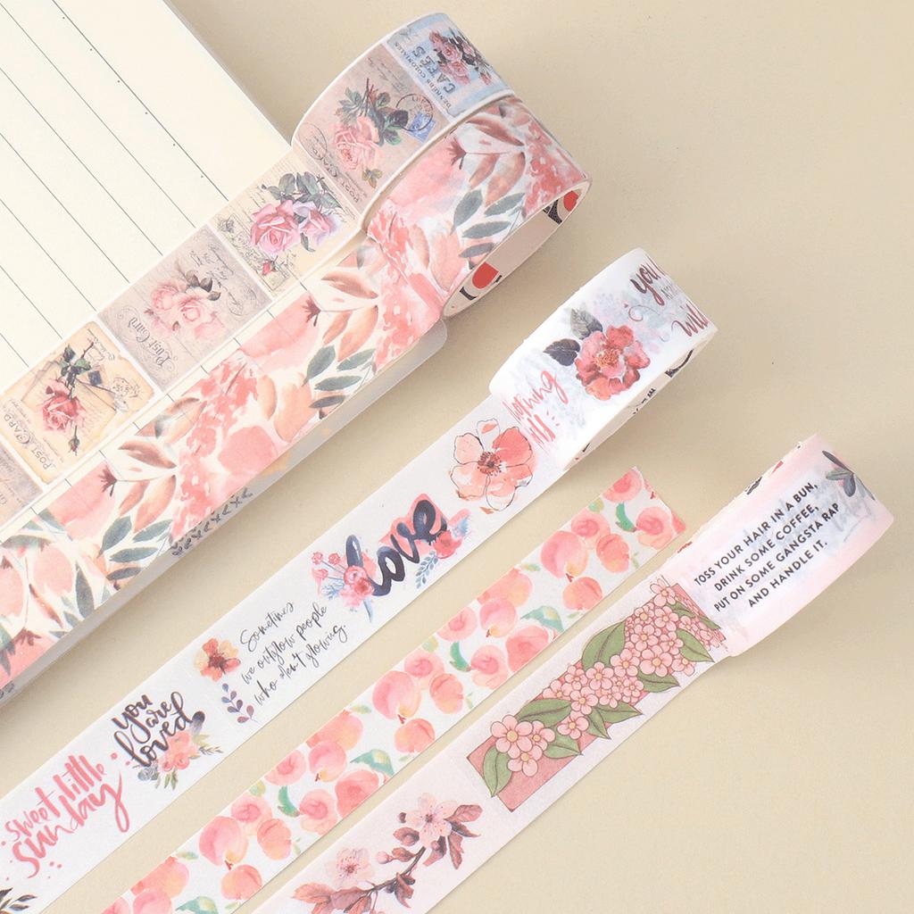 20 Rollen Washi Tape Set mit niedlichen Pflanzen- und Blumenmustern, Dekoratives Masking Tape geeignet für Scrapbooking und Notizbücher