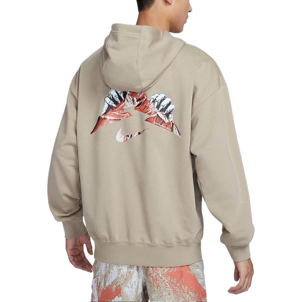 Nike Felpa con cappuccio da corsa Dri-Fit Trail a maglia ad asciugatura rapida da uomo Top Kaki Montagna-Bianco HF0339-247