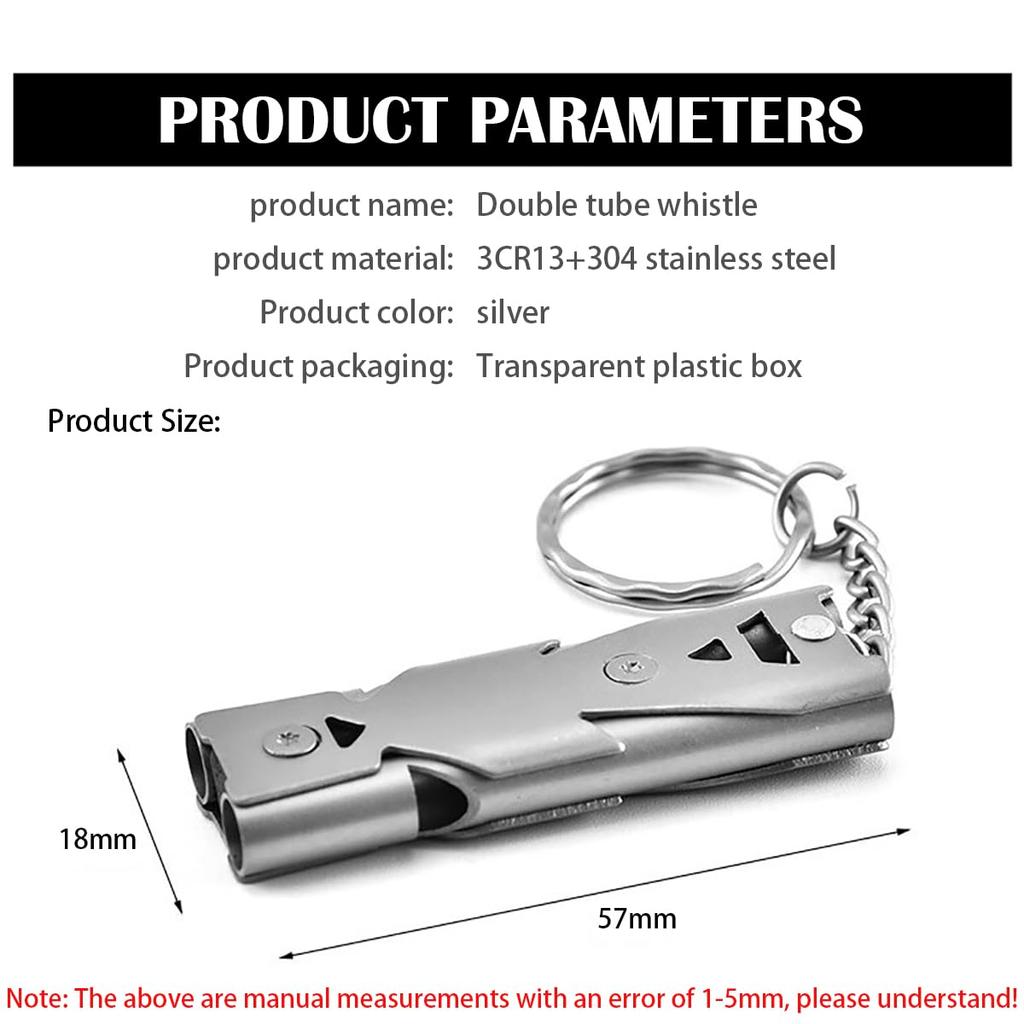 Survival Whistle, CTRICALVER High Decibel Safety Whistle with Strap, Keychain,