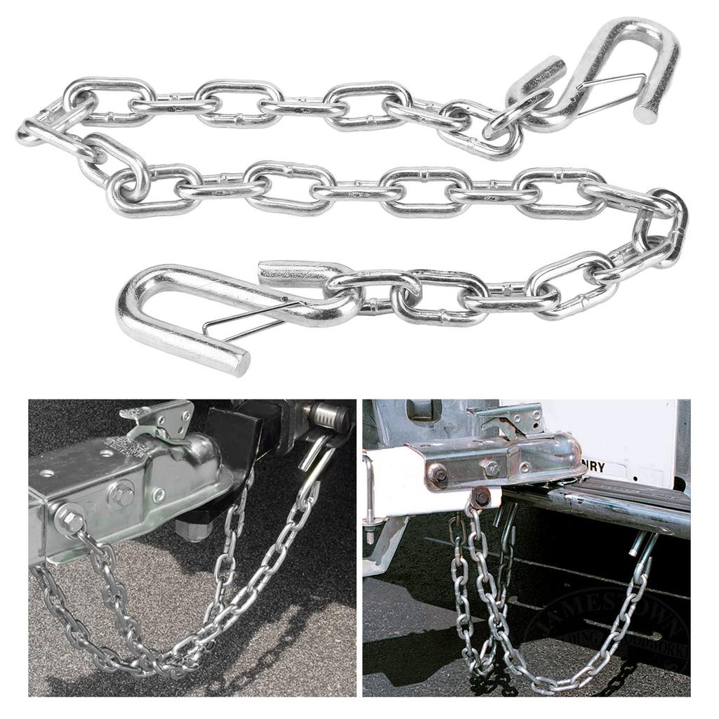 Yctze Trailer Safety Chain, 3500lb Tow Wire Rope with Tow Hook, Trailer Safety Chain,