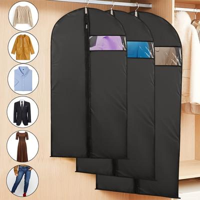 Garment Bags with Clear Window, Heavy Duty Suit Cover Protectors, Unfinished Finish, for Travel & Storage Clothing Dust Cover