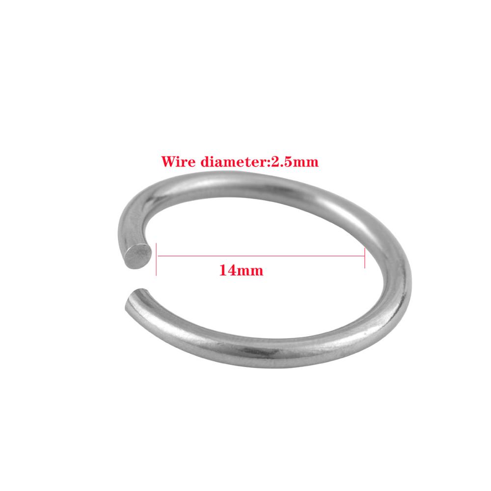12/15/20/25/30/mm Stainless Steel Connector Split Ring  For  Necklace Bracelet Jewelry DIY Making Accessories Jump Ring