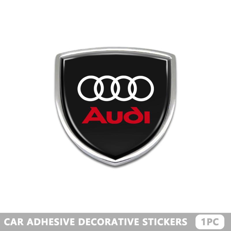 Car Logo Stickers Universal Auto 3D Metal Sticker Accessories For Q5 Sline A6 Q7 A7 A8 A3 RS A1 A5 A4 Quattro Q5 Q3 TT