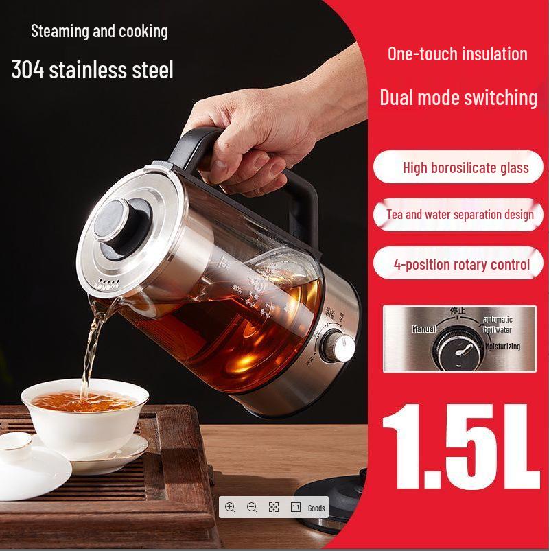 High-Capacity Electric Steam Tea Kettle for Home & Office - Ideal for Brewing Black Tea