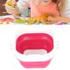 Collapsible Paint Brush Washer Professional Thickened Bottom Silicone Paint Brush Bucket for Beginners with Scrubbing Board