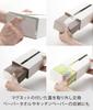 Yamazaki Tower Vertical Tissue Stand, White, W12.6 X D9.7 X H23.7cm, VerticalHorizontal Placement, Tissue CaseCover, 1440