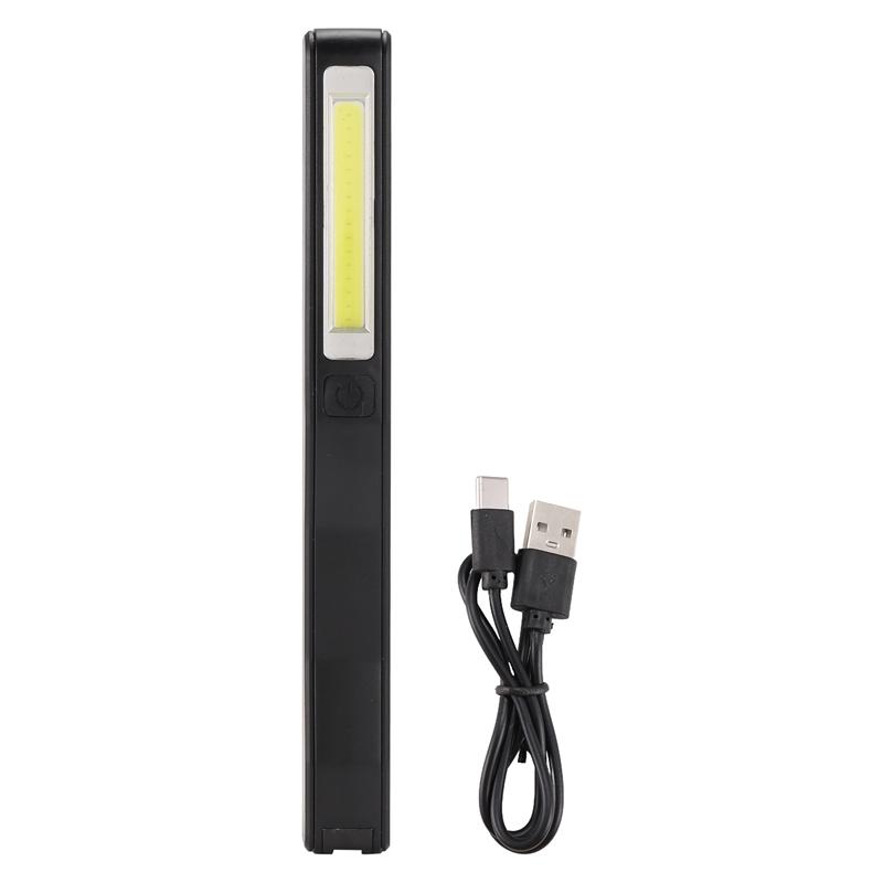

A96I-Rechargeable LED COB Portable Camping Work Inspection Light Lamp Hand Torch Magnetic For Household Workshop Automobile Camp чорний