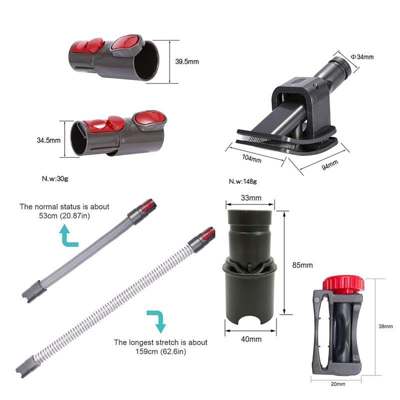 AEE4-Grooming Tool Kit For Dyson V6/7/8/10/11/12/15 And DC Series, Vacuums Pet Dog Brush Hair Vacuum Attachment