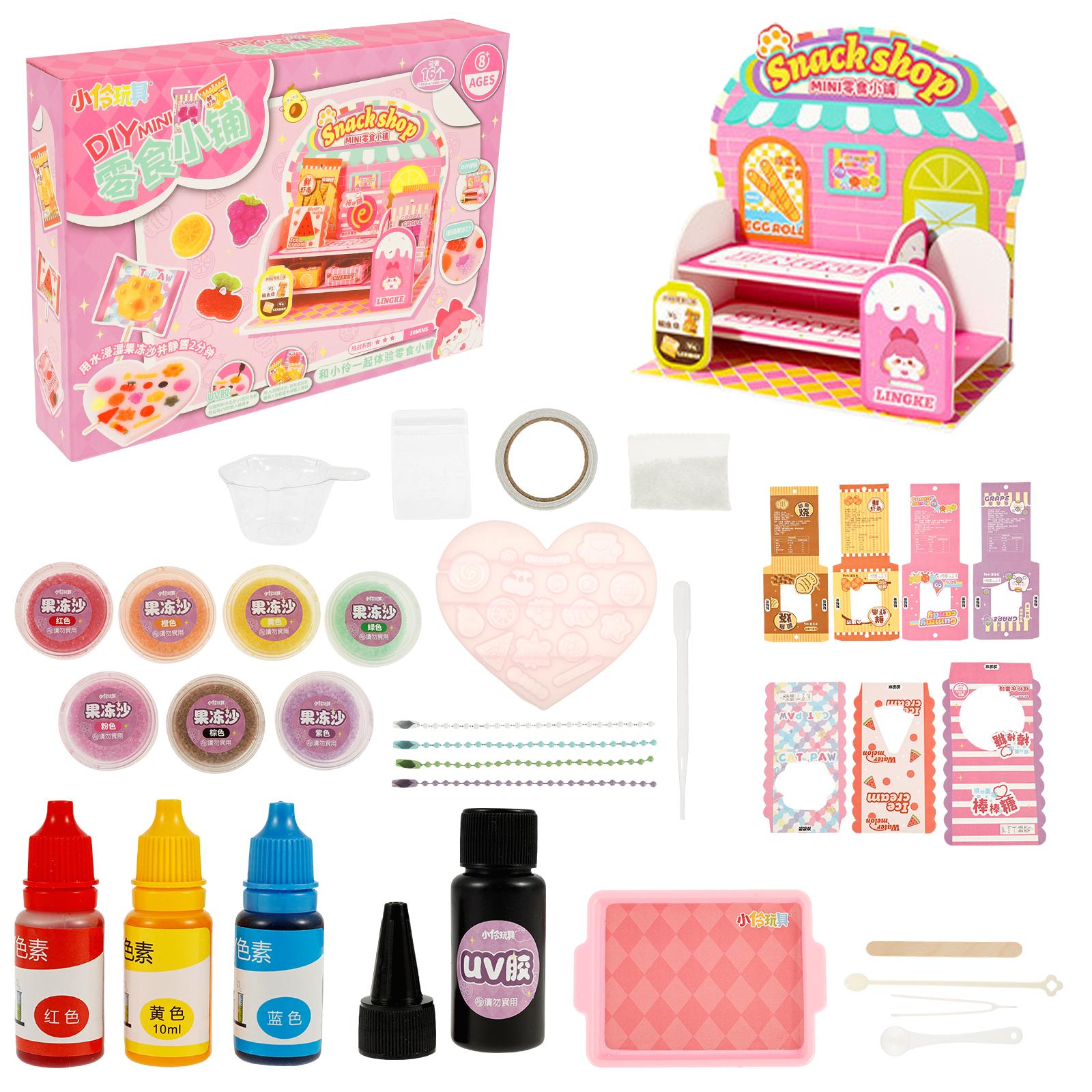 

Миниатюрный набор игрушечной еды Креативный набор «Сделай сам» Мини-набор закусочной Несъедобный Детский кухонный набор для ролевых игр для детей от 8 лет и старше фиолетовый