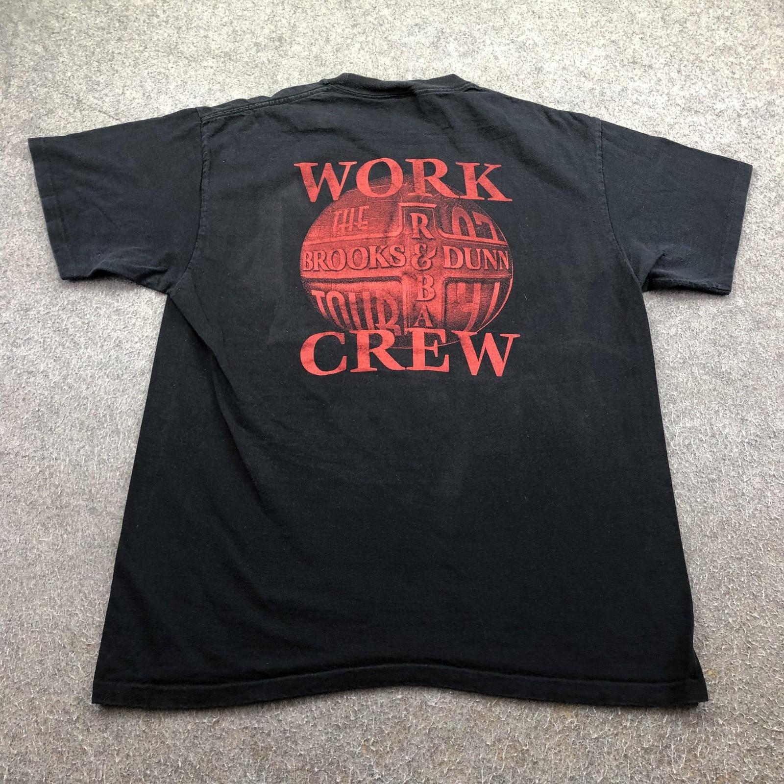 Brooks & Dunn Shirt Mens XL Black Work Crew Concert Tour Anvil Graphic Tee Unisex T-Shirt L