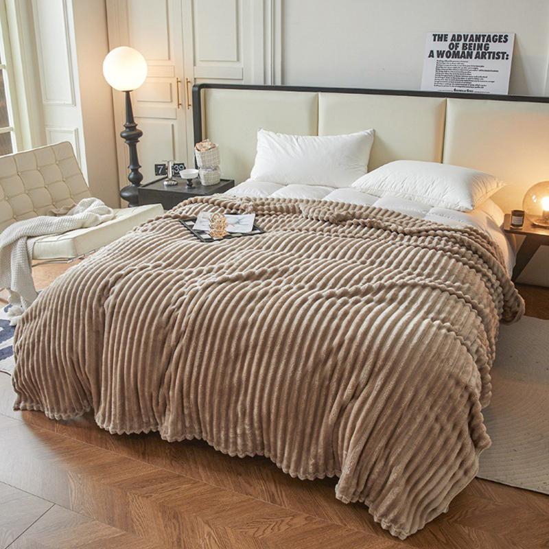 1 couverture polaire épaisse et chaude en peluche double face en forme de lapin, super douce, couleur unie, pour voiture, animal de compagnie, bureau