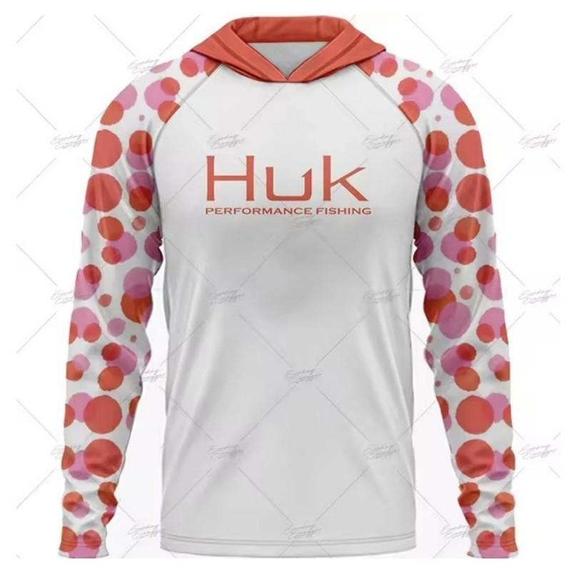 HUK Long-sleeved Hooded Fishing Suit With UV Sun Protection UPF50 + Luya