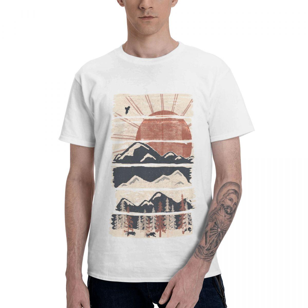 Fashion Winter Pursuits T Shirts Pure Cotton Round Neck Male T-Shirt Short Long Sleeve Plus Size Unisex Tee Hoodie S разноцветный