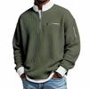 Men's American Style European Trend Waffle Knit Zipper Hoodie, Long Sleeve, Fashion Casual, 2025.