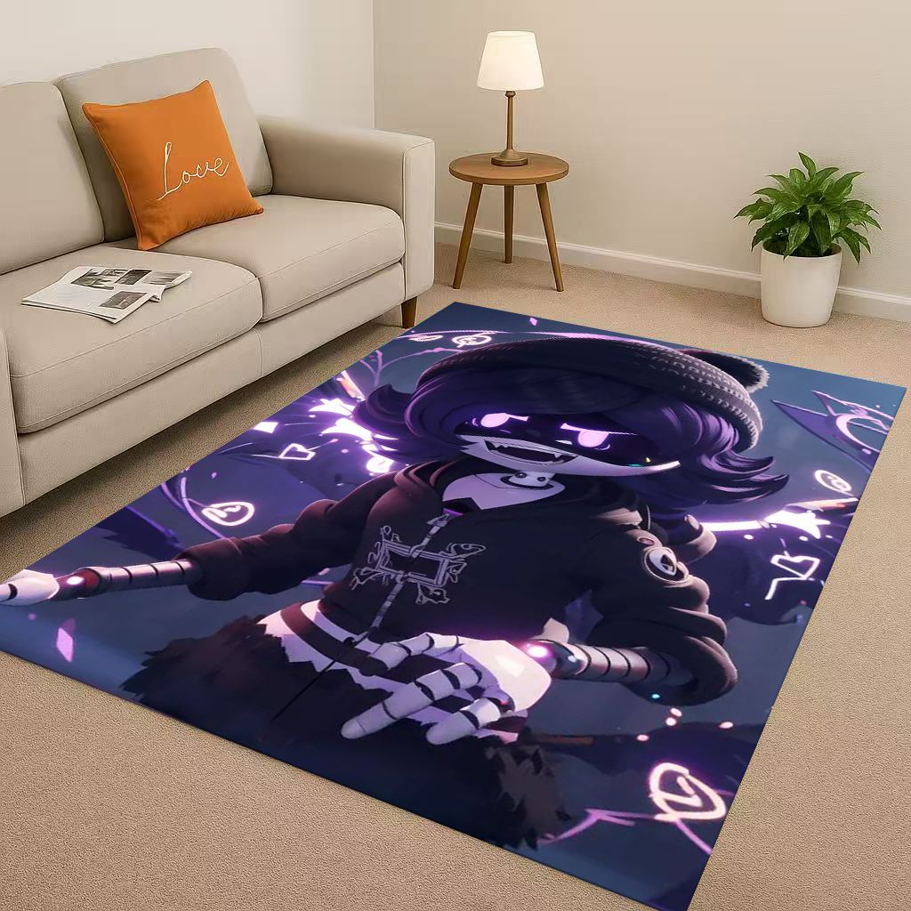 HD Cartoon Murder Drones V Uzi Robot Living Room Non Slip Area Rug Soft Carpet for Bedroom Playroom Sofa,Easy Clean Home Doormat