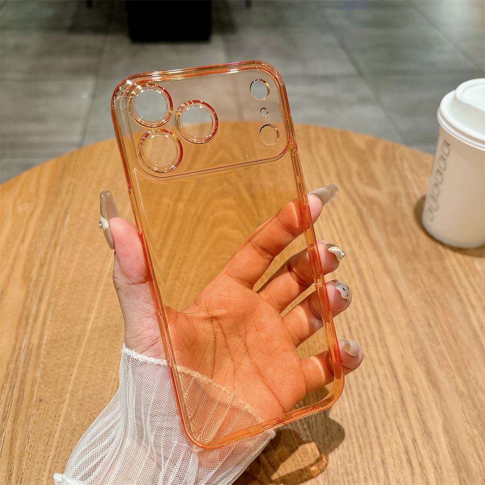 Transparent PC Ultra Thin Clear Case For iPhone 17 16 15 14 13 12 11 Pro Max Plus Air Camera Lens Protection Soft Cover