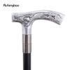 Silberner Harz Adler Gehstock Mode Dekorativer Stahlstock Gentleman Elegant Cosplay Stock Knauf Krummstab 93cm