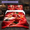 Biancheria da Letto a Tema Cristiano Ronaldo Set 3 Pezzi Copripiumino Biancheria da Letto Decorativa per Stanza Adolescenti Decorazione Casa