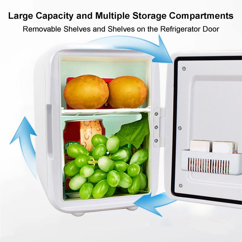 12V Dual-Use Mini Kjøleskap 4L Kjøling Oppvarming Bil Kjøleskap Bærbar Sommer Utendørs Camping Kjøleskap Kjøretøytilbehør