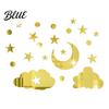 Decorative Mirror Wall Decals 3D Star Moon Cloud Stickers Self Adhesive Decals