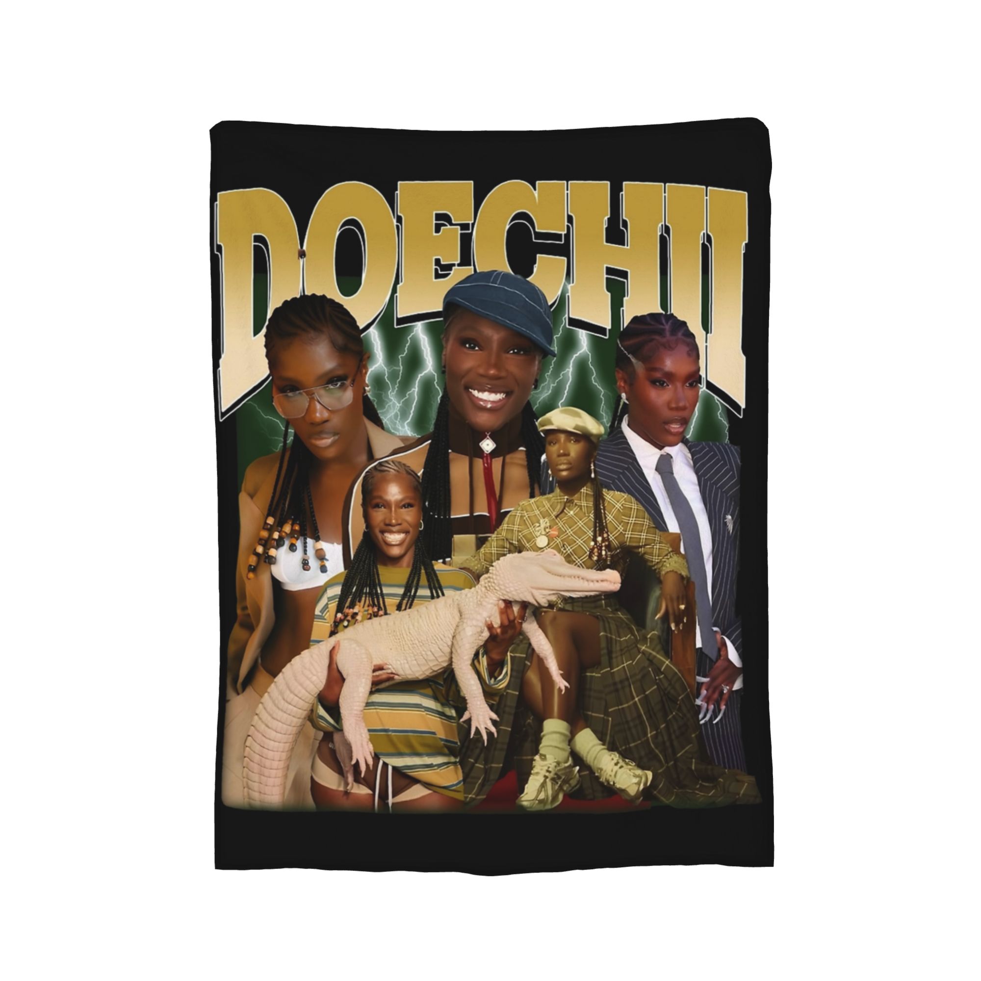 

Doechii Rapper Blankets Velvet Printed Breathable Ultra-Soft Throw Blanket for Home Travel Plush Thin Quilt 30x40in