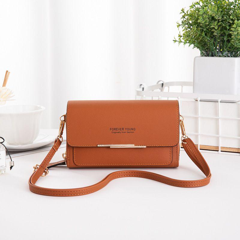 

Fashionable Sling Bag For Women In Premium Pu Leather With Detachable Strap Brown