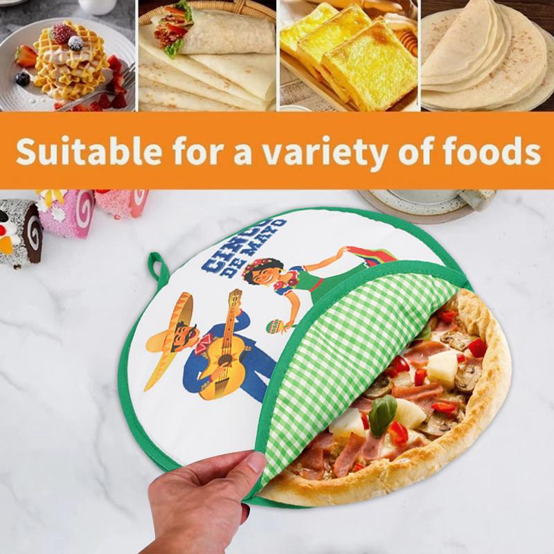 30cm Cloth Bag Portable Burrito Tortilla Warmer Pouch Microwave Restaurant Food Pancake Heat Resistant Insulated Takeaway Bag