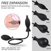 Vibration aufblasbarer riesiger großer Analplug für Frauen Pumpe Analdilatator Prostatamassagegerät Vibration Super großer Masturbat Butt Plug