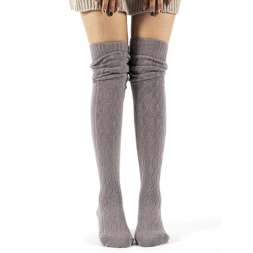 Europäische & Amerikanische Extra Lange Grob Gestrickte Woll Overknee-Socken für Damen - Frühlingswärme und Stil