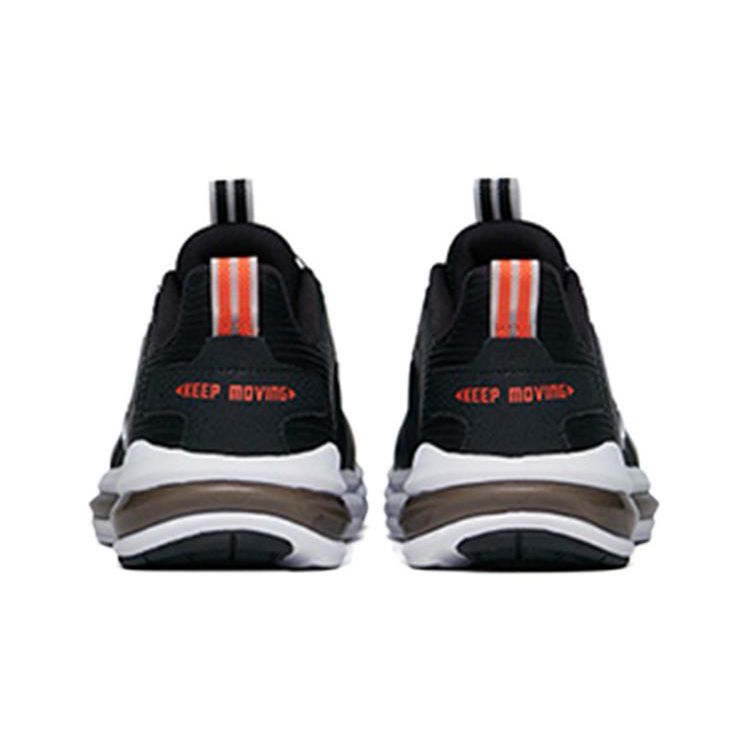 Anta Kids Rotating Buckle Shock Absorbing Wear Resistant Breathable Low Top Running Shoes Kids Running Shoes Black Silver 312225550-6