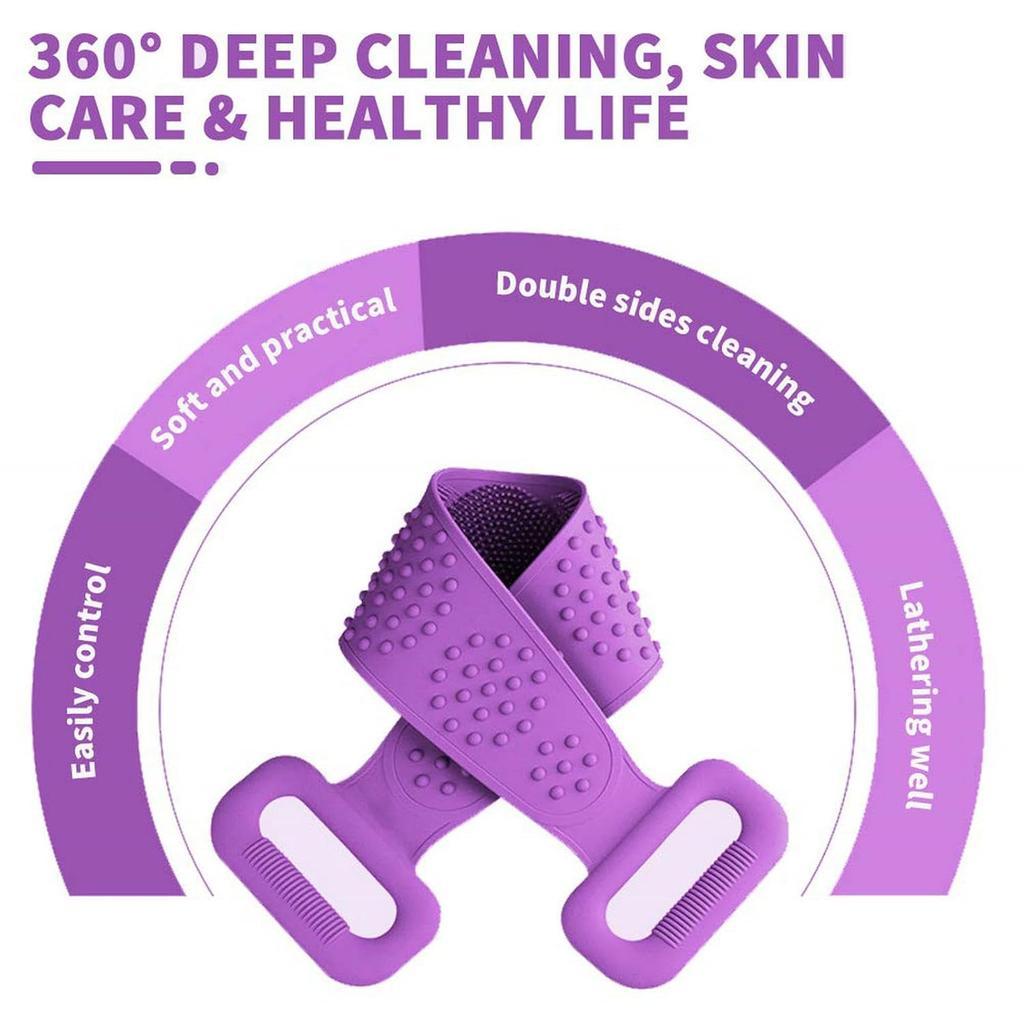 Körperschwamm Silikonbürsten Badetücher Wäscher Reiben Rückenpeeling Massage Duschgürtel Erweiterte Hautreinigungsbürsten