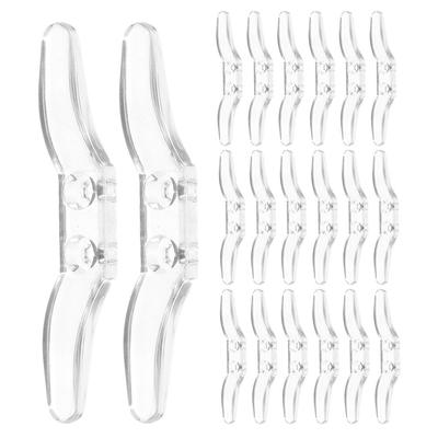 20Pcs Clear Dual-Hole Window Shade Cord Winder Roller Blind Retainer Transparent Pull Cord Organizer Baby Safety Ropes Cleat