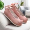 Women's New Increased Internal Solid Hanfu Shoes Cocked Shoes Toe Soft Sole Non Slip Ankle Strap Ethnic Style Cloth Shoes