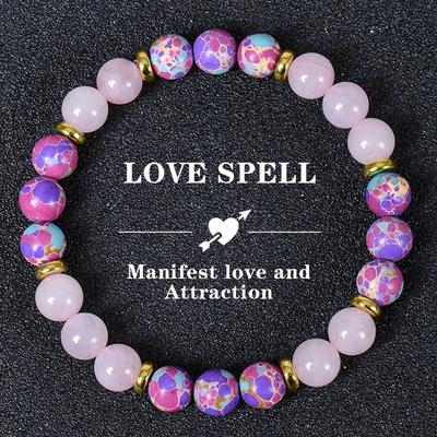 1pc/Strength and Protection Bracelet Imperial Jasper and Pink Crystal Handmade Bracelet for Men and Women Cultivate Inner Peace