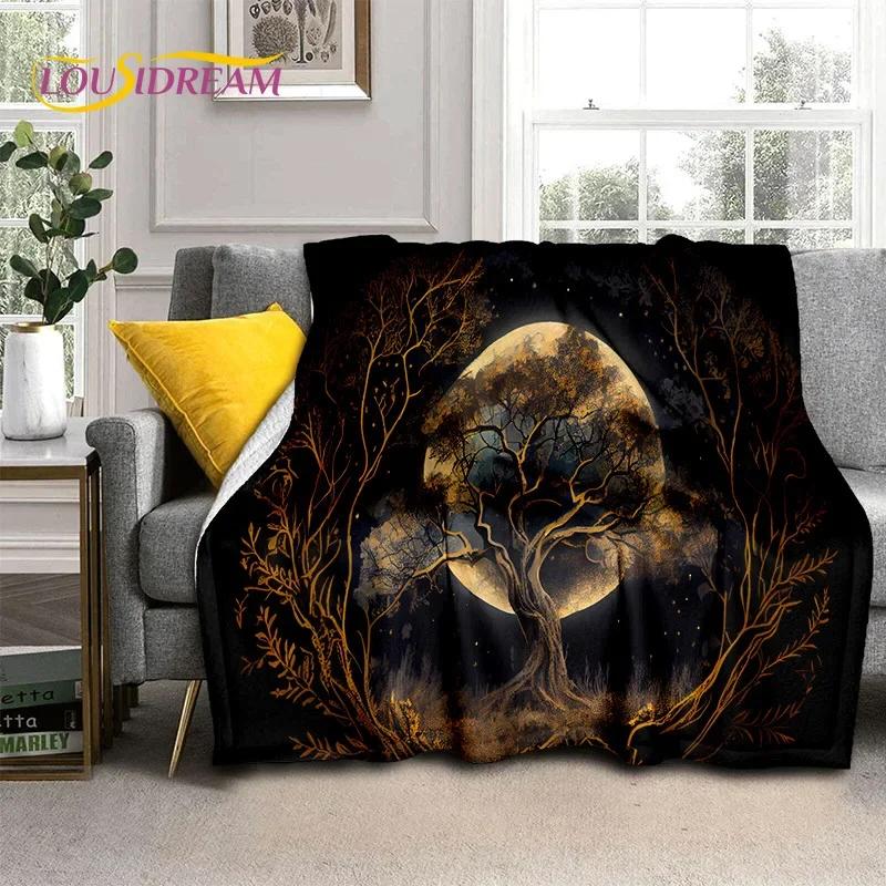 Tree of Life Nature Viking Yggdrasil Norse Soft Flannel Blankets,Throw Blanket Comfortable Blanket for Picnic Beds Home Bedroom