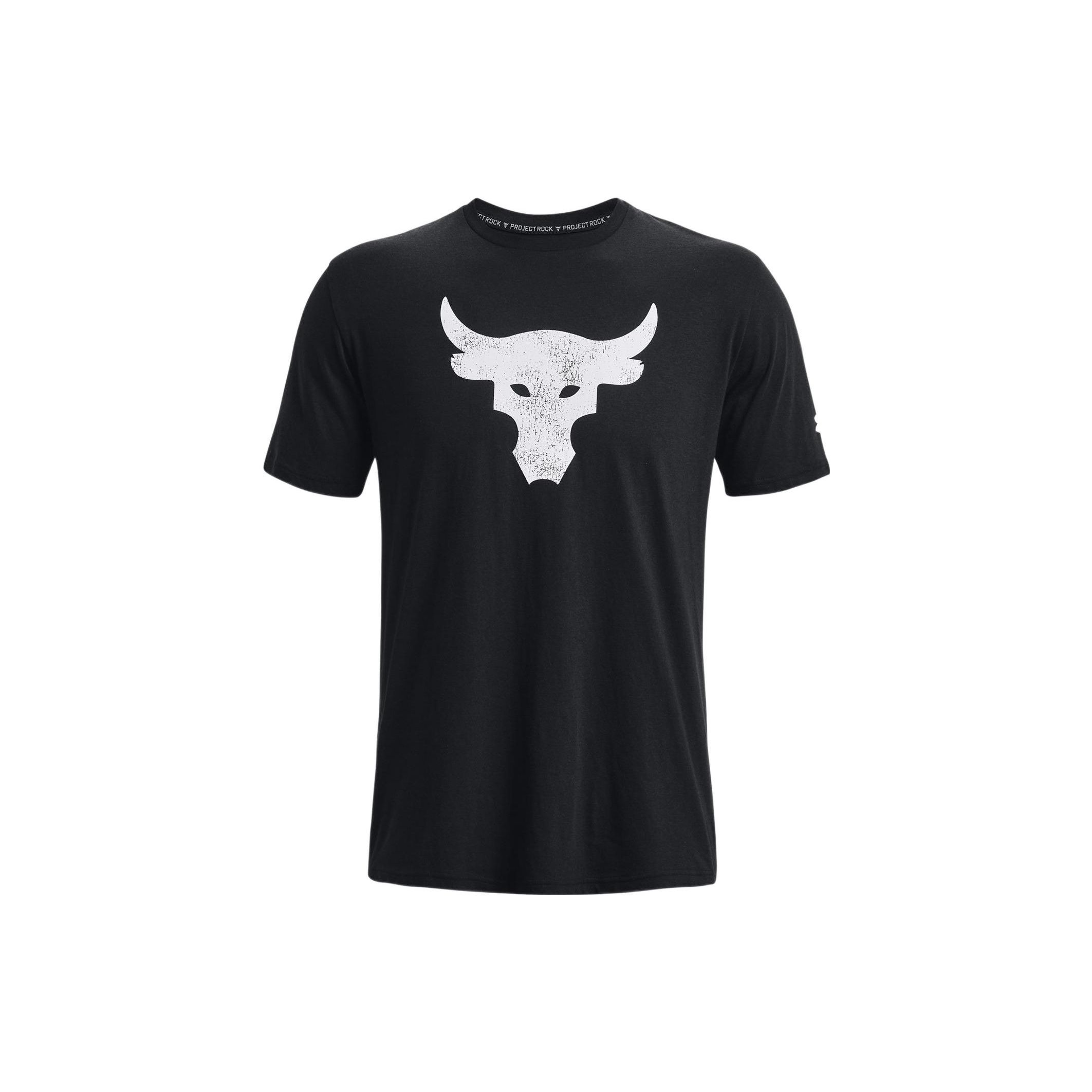 Under Armour Project Rock Brahma Bull Tee Men Black/Ivory 1361733-003 L