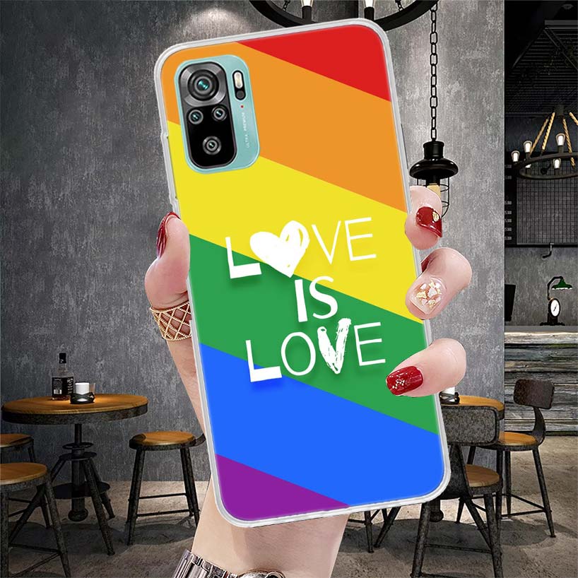 

Love Is Love LGBT Rainbow Soft Phone Case For Xiaomi Redmi Note 15 14 14S 13 12 Pro Plus 12S 11 11S 11E 10 10S 11T 5G Fundas Coq Redmi Note 12 Pro 5G