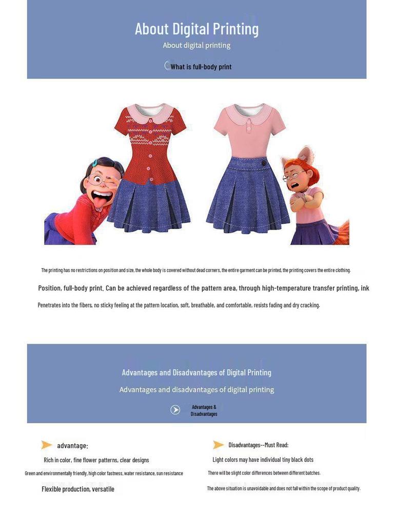 Custom Anime-Themed Girls' Skirts & Dresses from Your Image