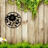 Art Deco Iron Wall Sculpture Floral Circle Decor Living Room Bedroom Office